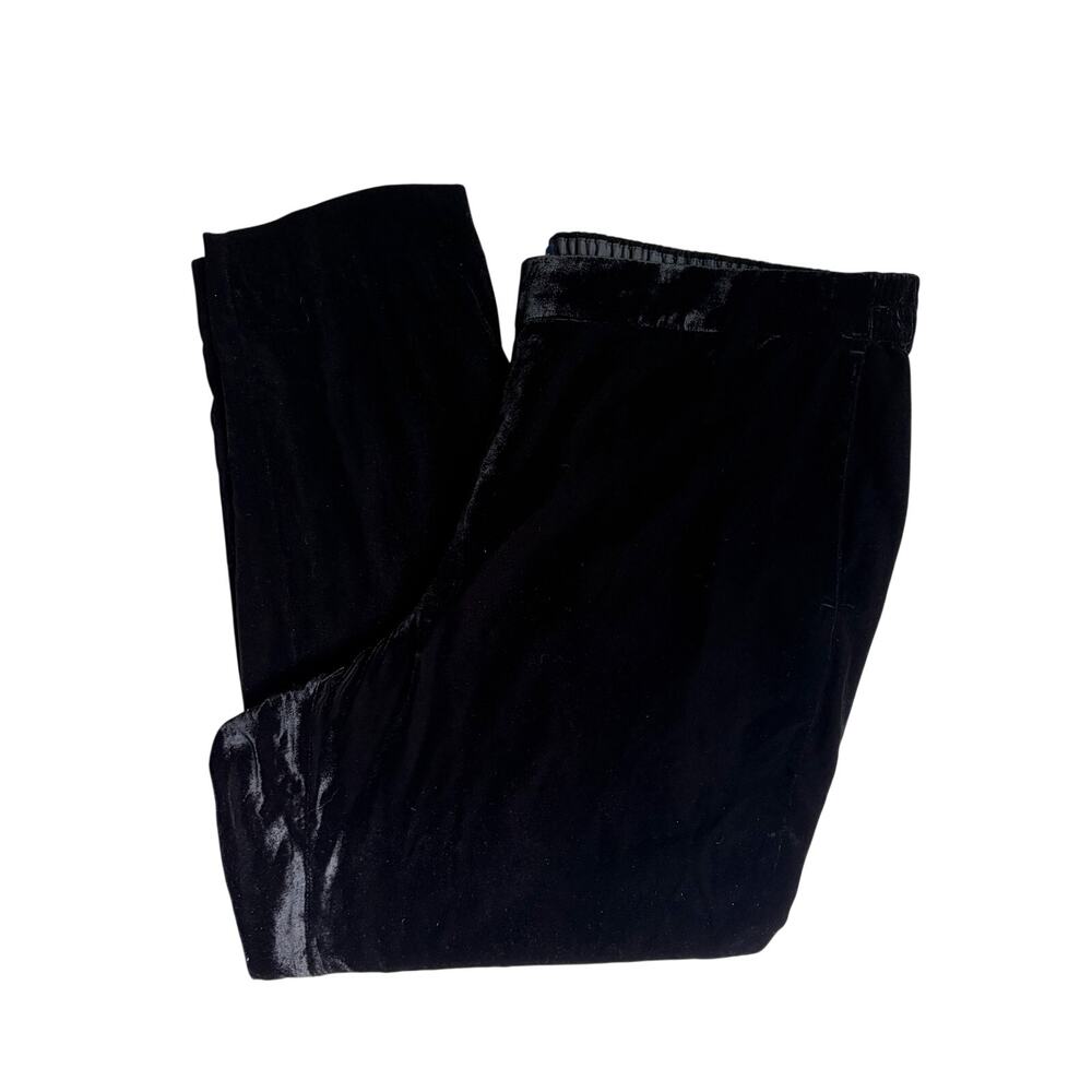 NWT J.Crew Factory Drapey Velvet Jamie Pant (Black) - Size 18
